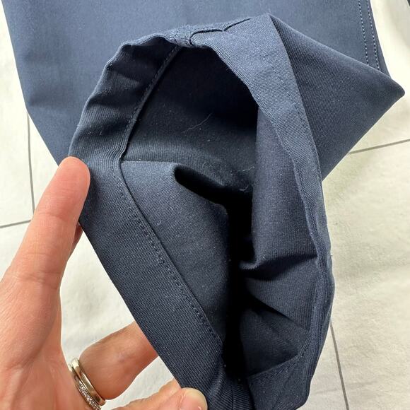 7 Diamonds Pants Mens 38 Navy Blue Performance Chino Slim Fit Stretch Work Golf - Picture 7 of 13